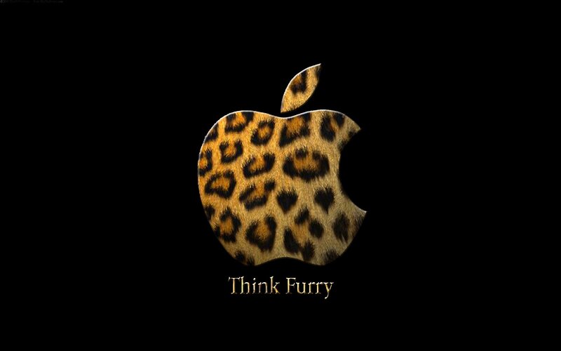 leopard print apple logo