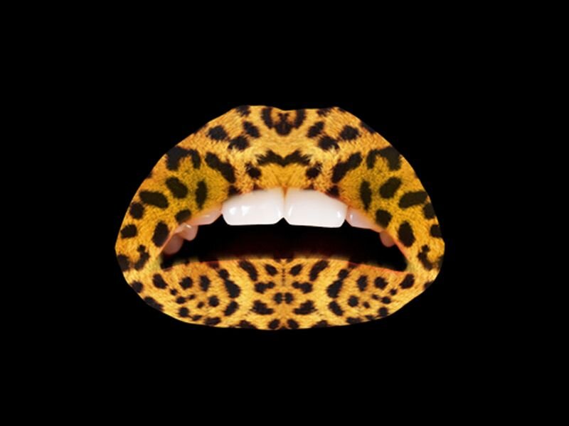 Leopard-print Lips
