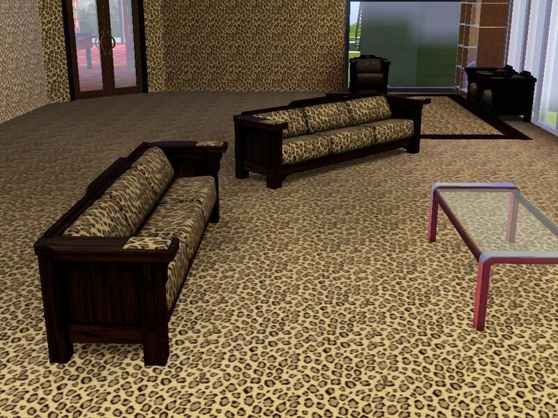 leopard print living room