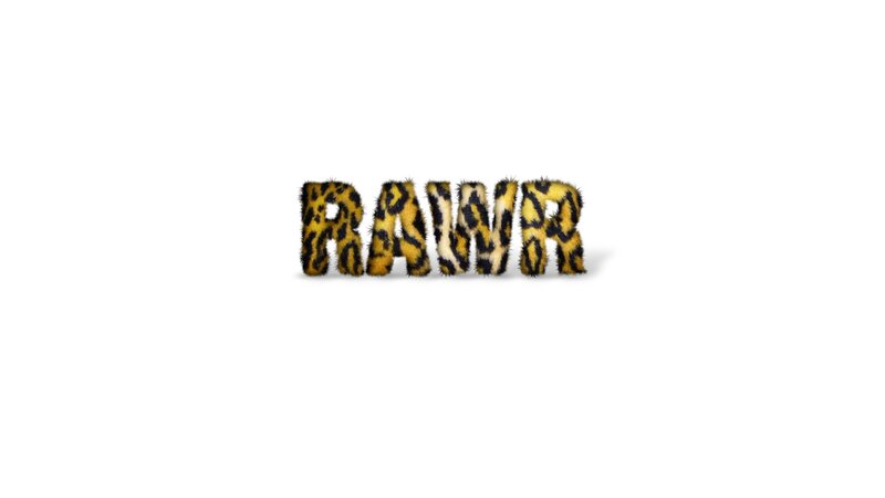 leopard print text