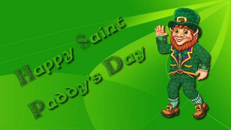 Leprechaun Character — Green, Festive, Digital Art, Text
