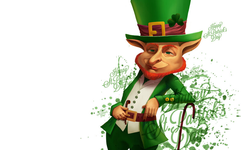 Leprechaun Character — Green, Festive, Digital Art