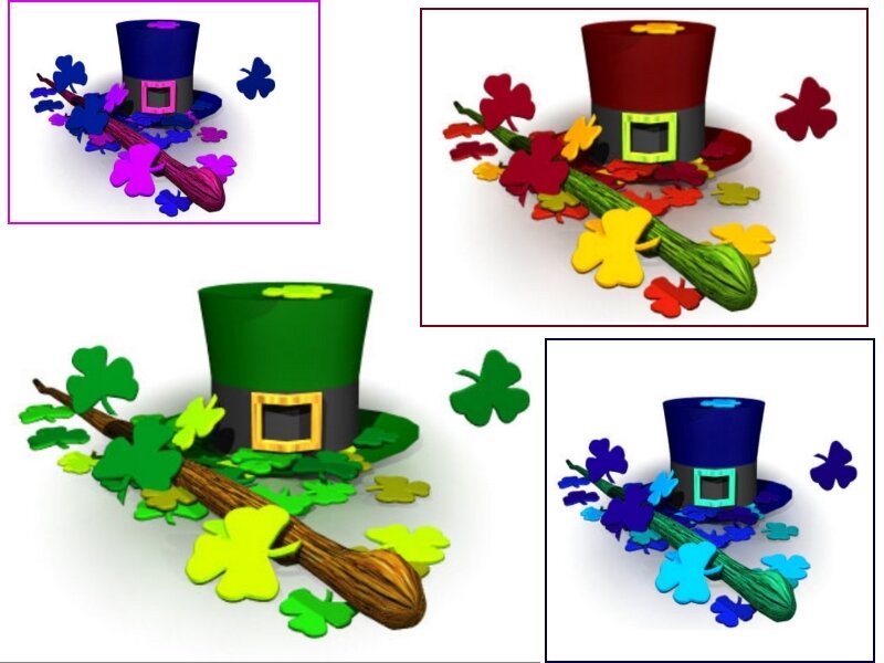 Leprechaun Hat with Clovers