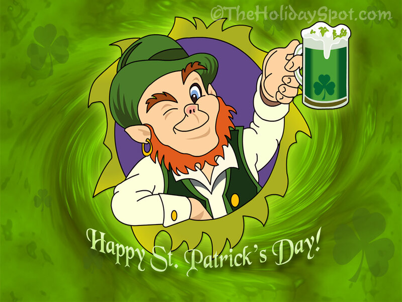 Leprechaun Holding Beer