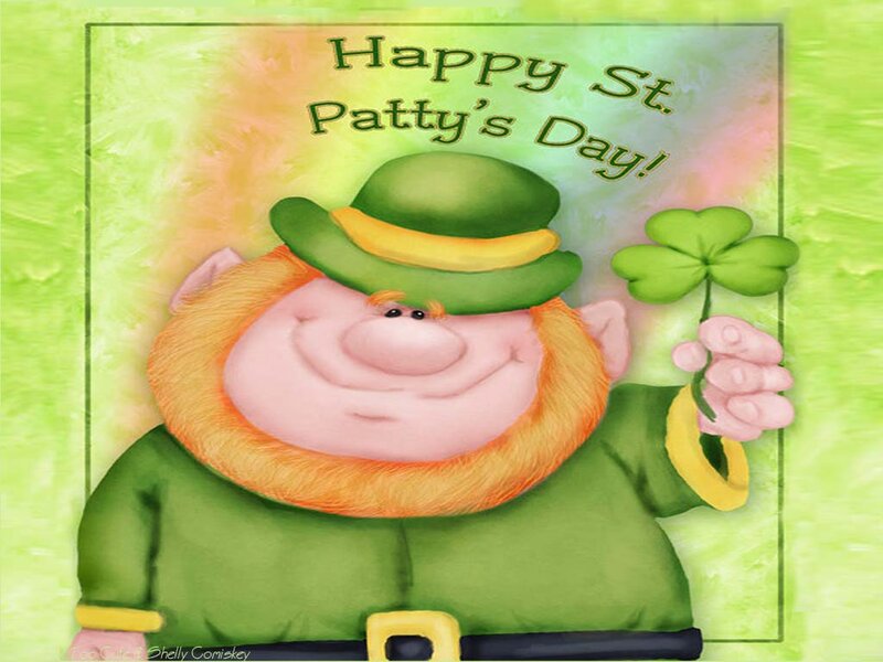 Leprechaun Holding Clover