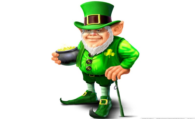Leprechaun Holding Pot — Green