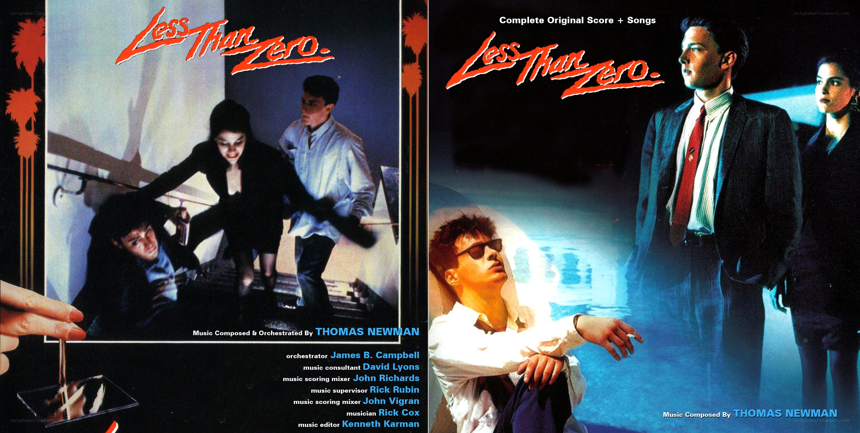 Less Than Zero soundtrack cover
