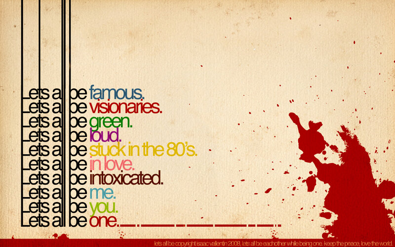 Let's all be one