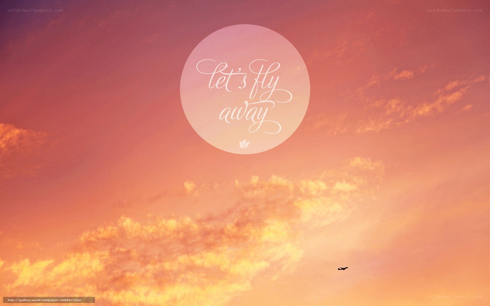Let's fly away at sunset