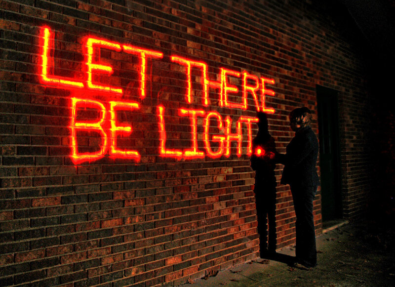 Let There Be Light sign