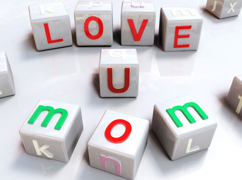 Letter blocks spelling love and you