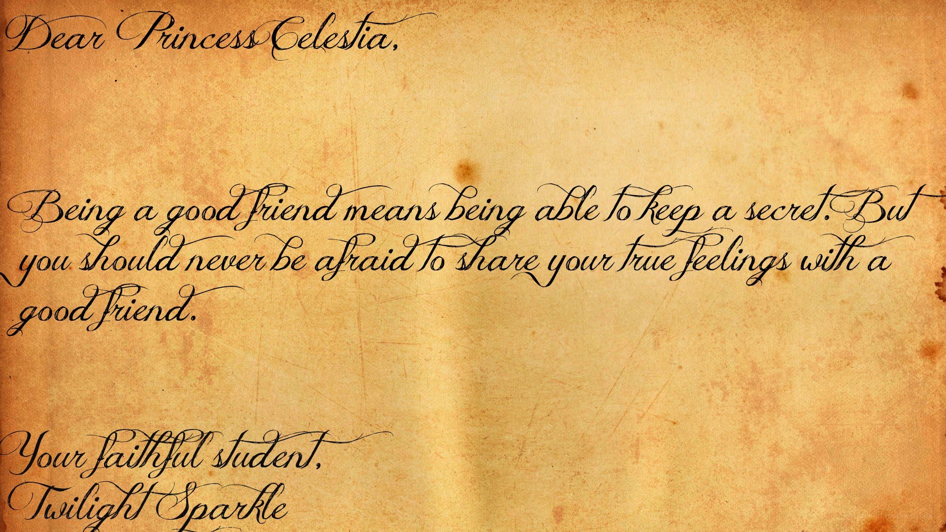 letter to princess celestia