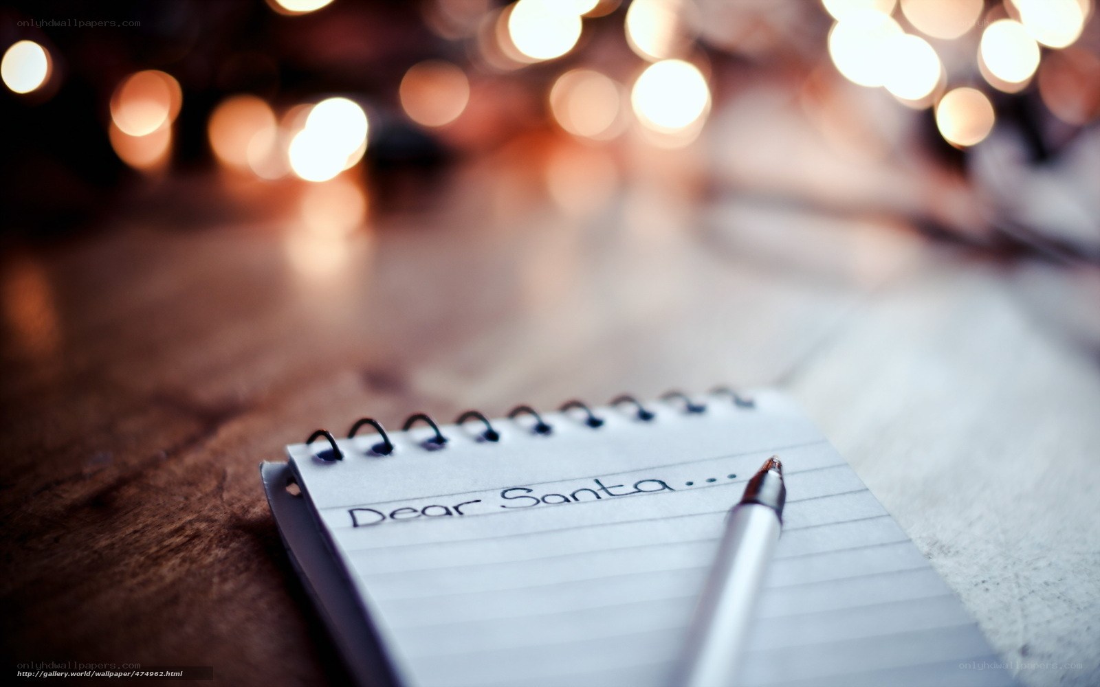Letter to Santa on desk