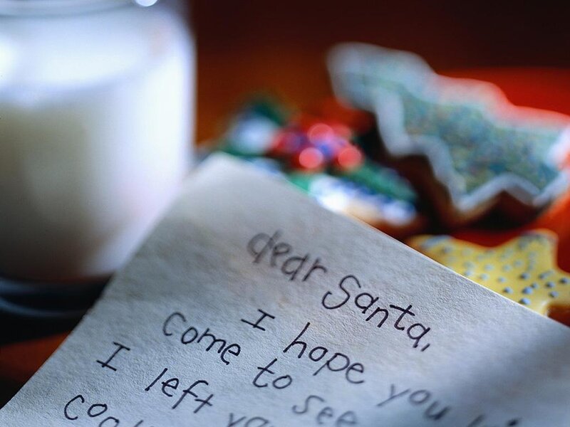Letter to Santa with cookies