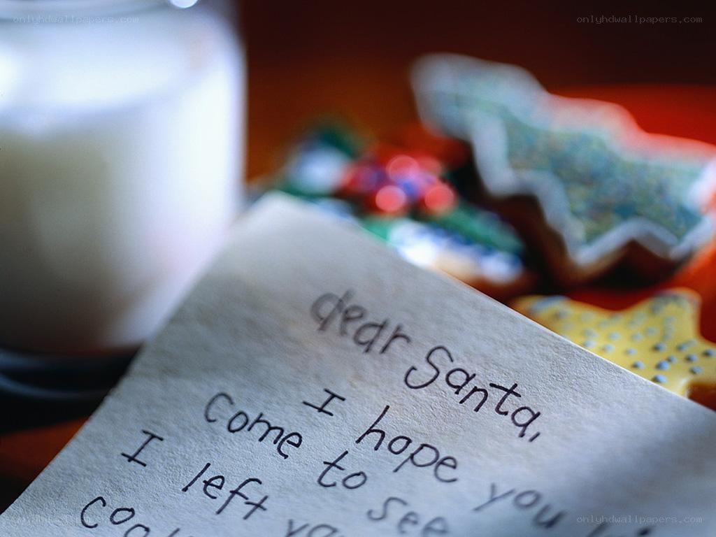 Letter to Santa with cookies