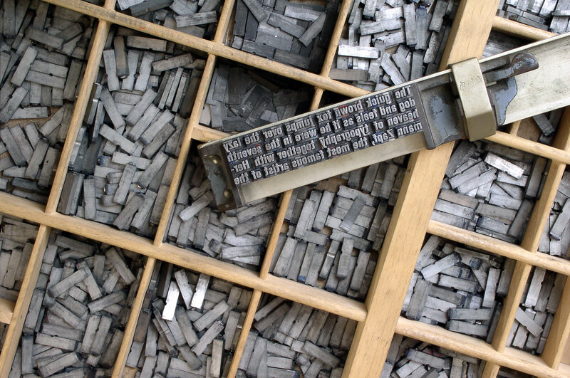 Letterpress Printing Blocks — Gray