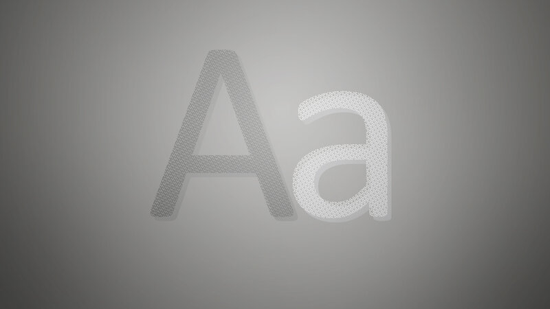 Letters Aa on Gray Background