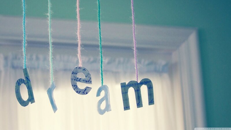 Letters Spelling Dream — Blue