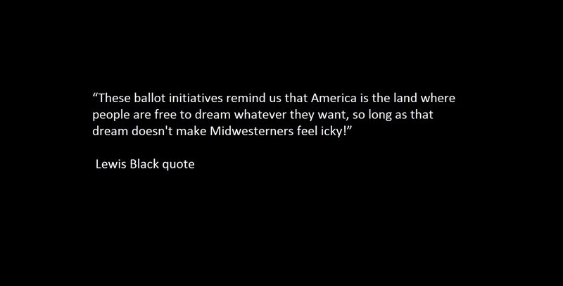 Lewis Black quote on ballot initiatives