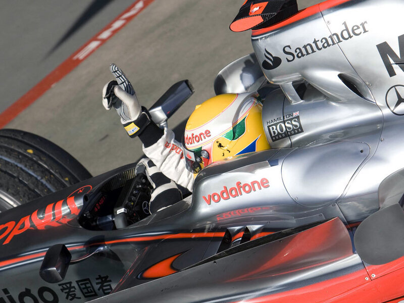 Lewis Hamilton in his McLaren