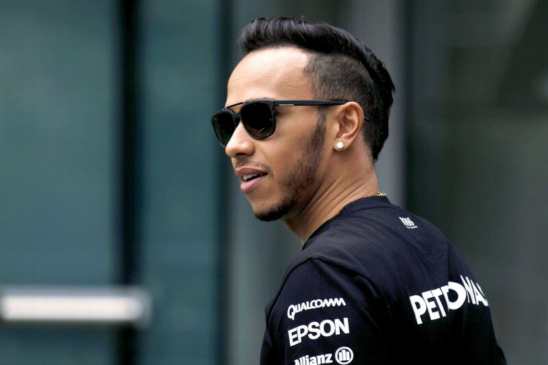 Lewis Hamilton in sunglasses