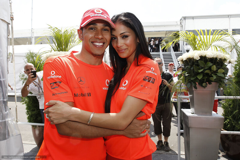 Lewis Hamilton with partner