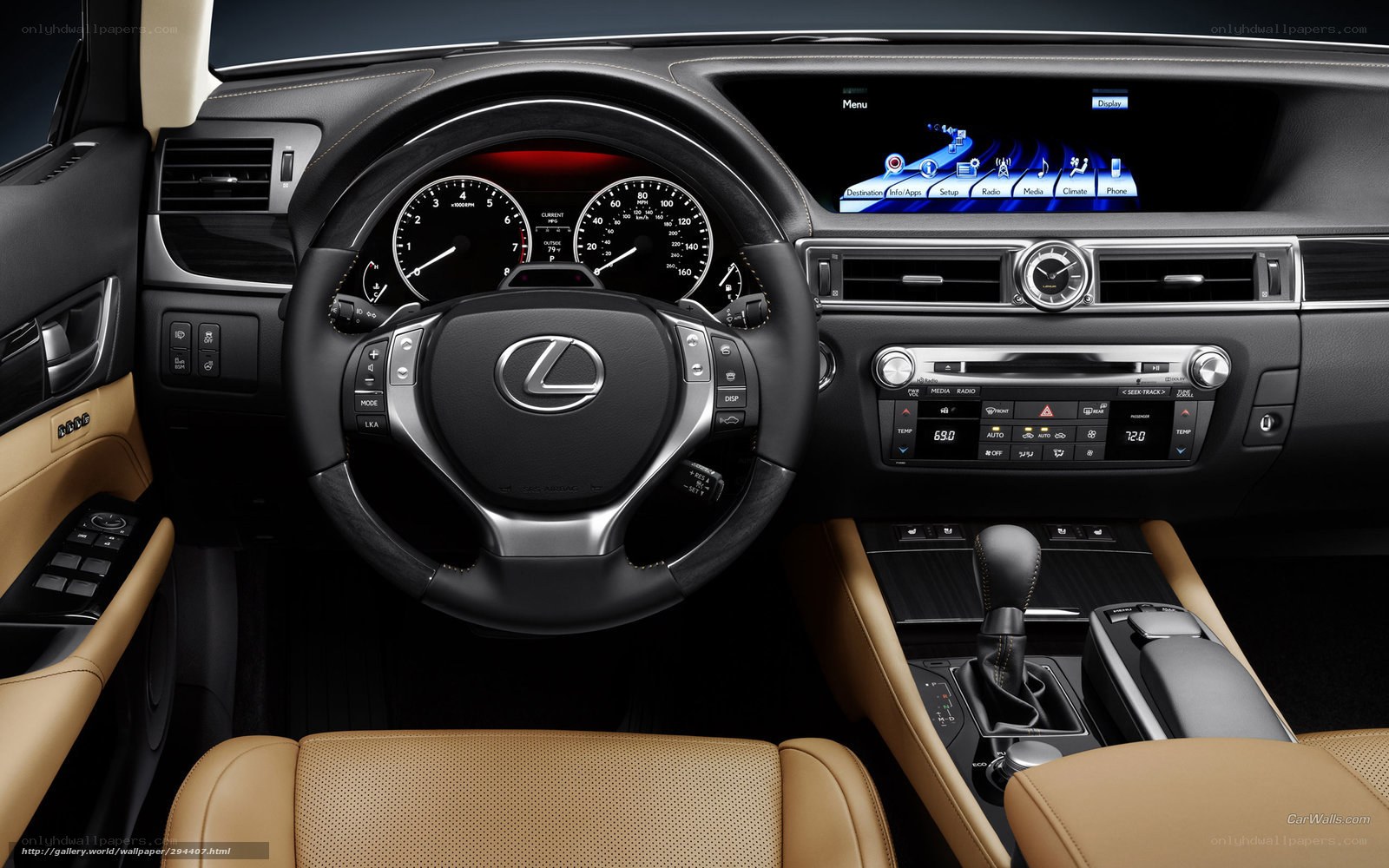 Lexus car interior dashboard