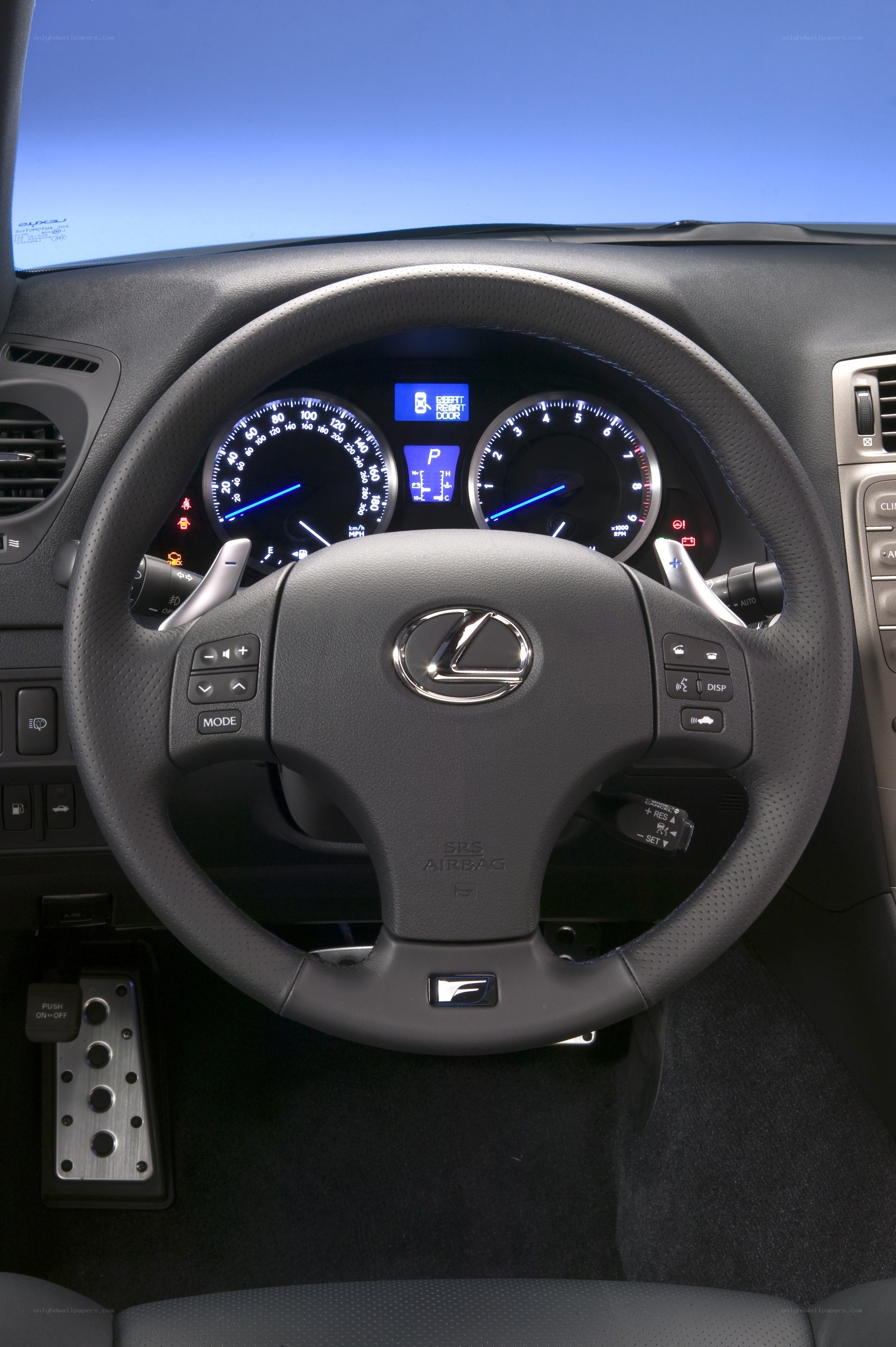 Lexus car interior dashboard