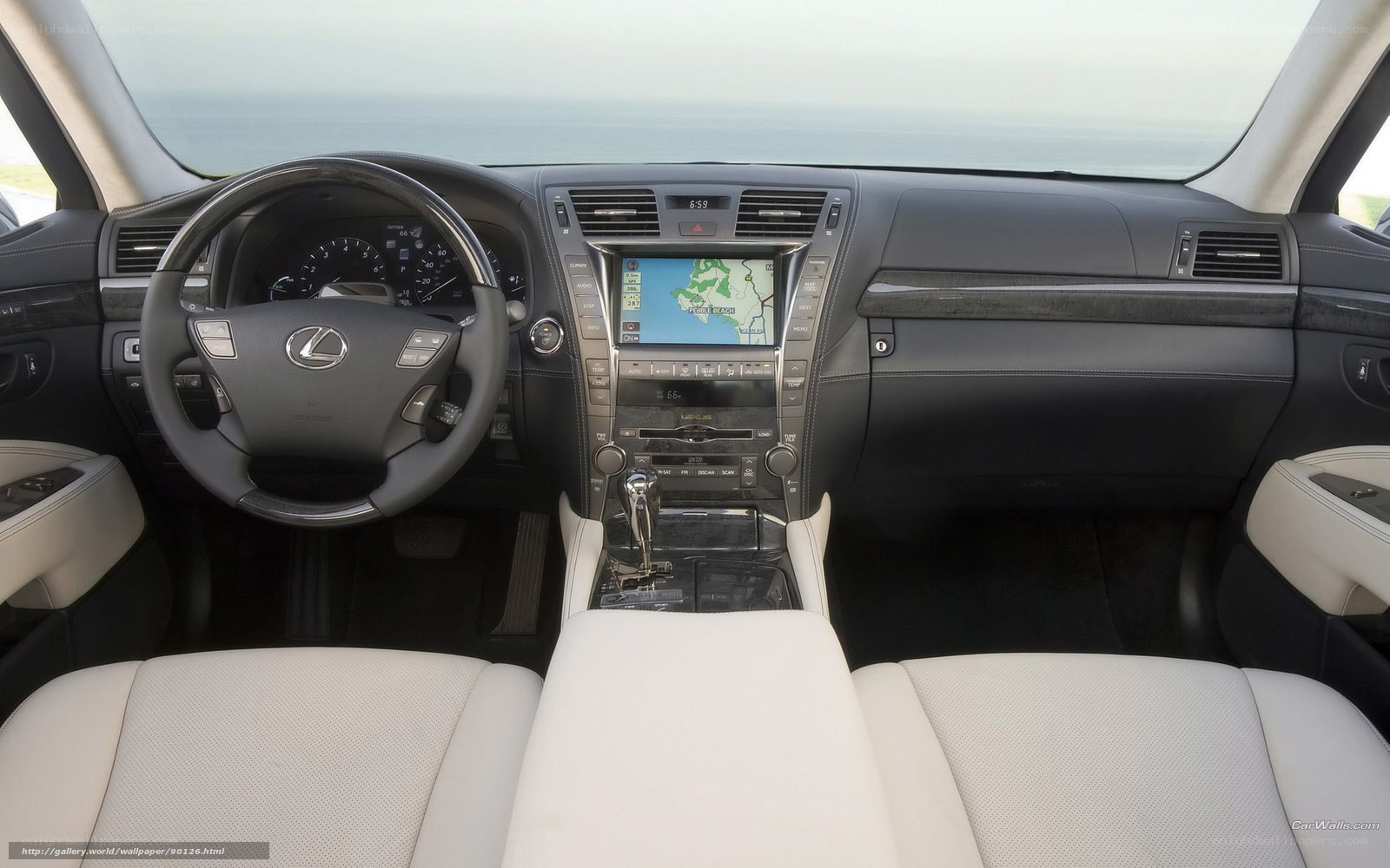 Lexus car interior dashboard