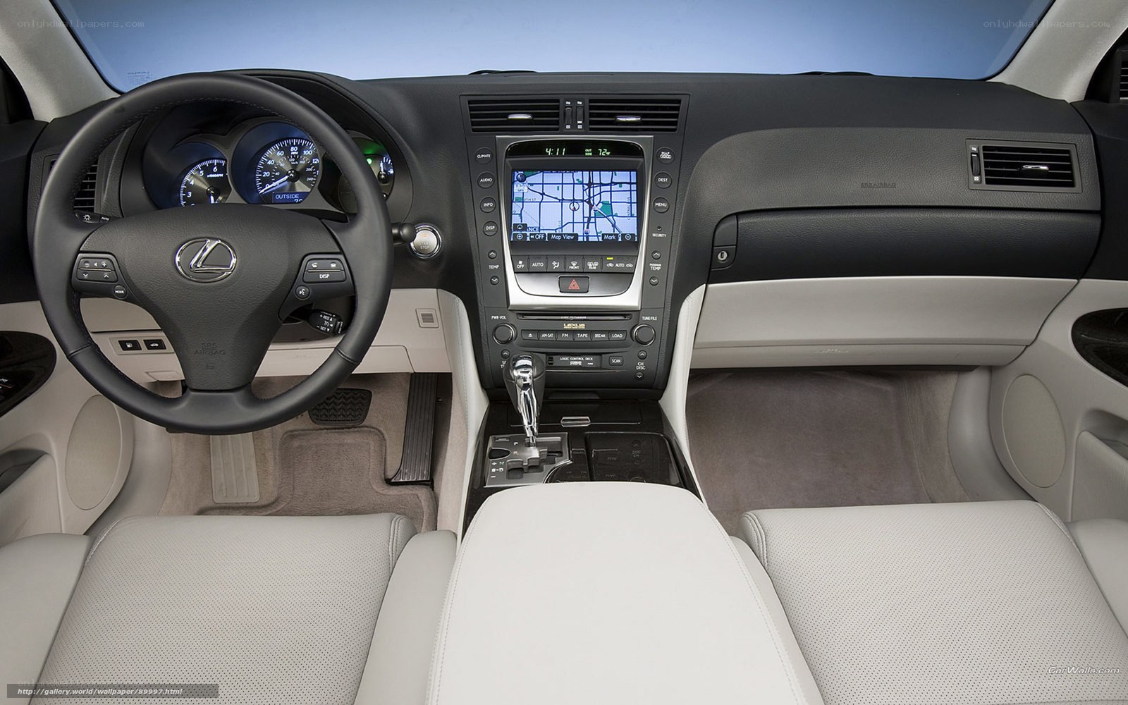 Lexus car interior dashboard