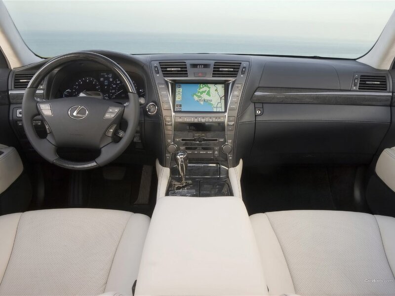 Lexus car interior with navigation