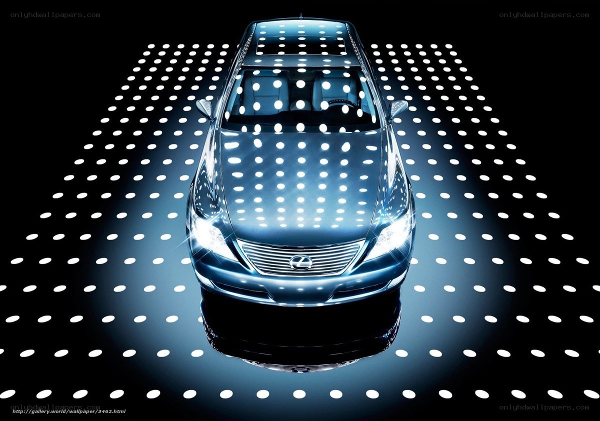 Lexus car on illuminated floor