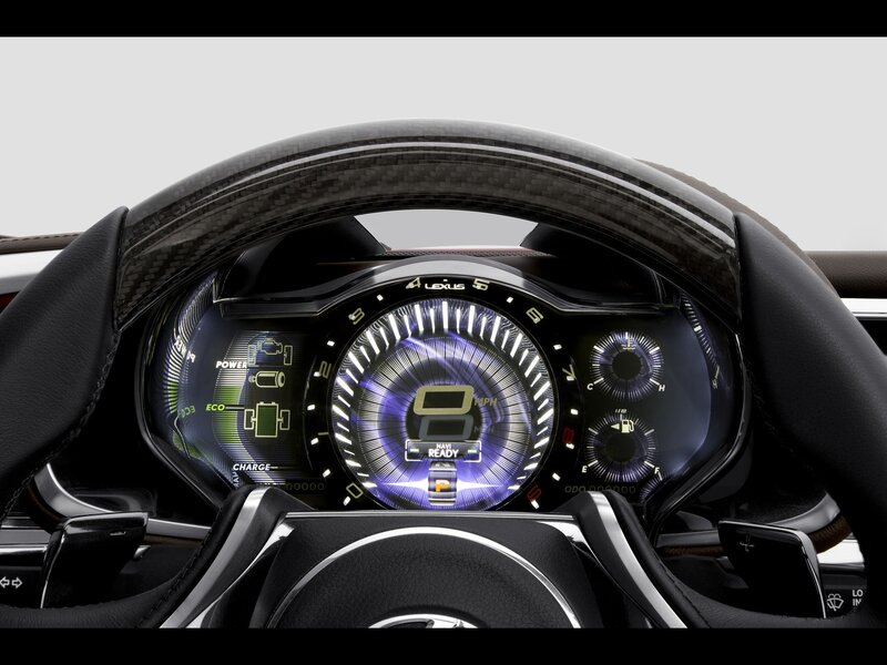 Lexus concept car dashboard