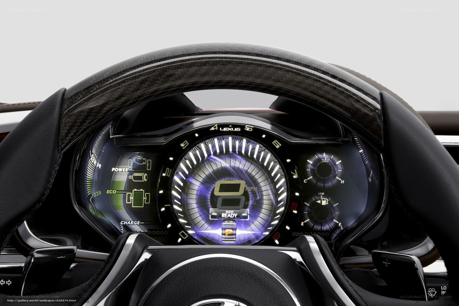 Lexus concept car dashboard