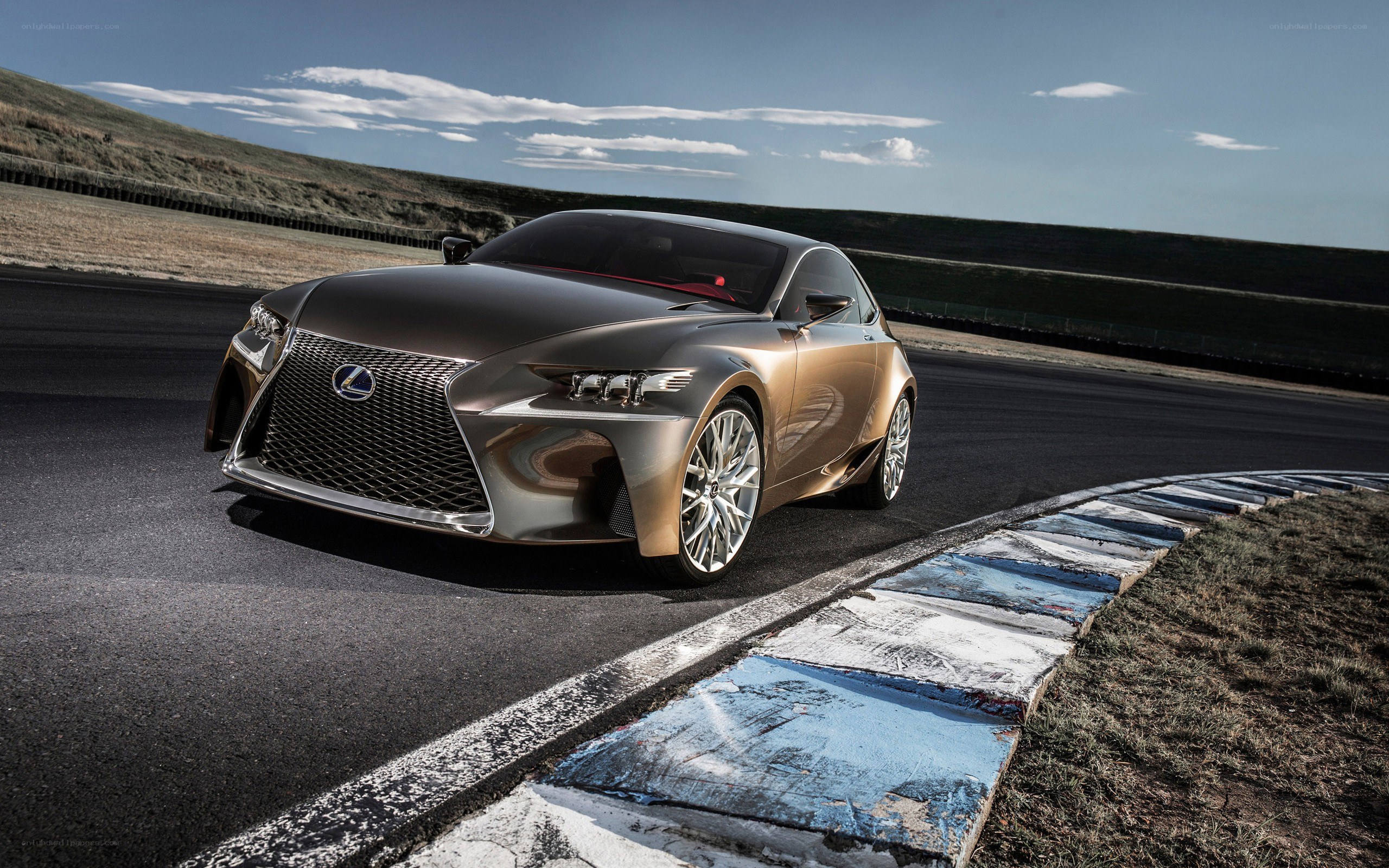 Lexus concept car on racetrack