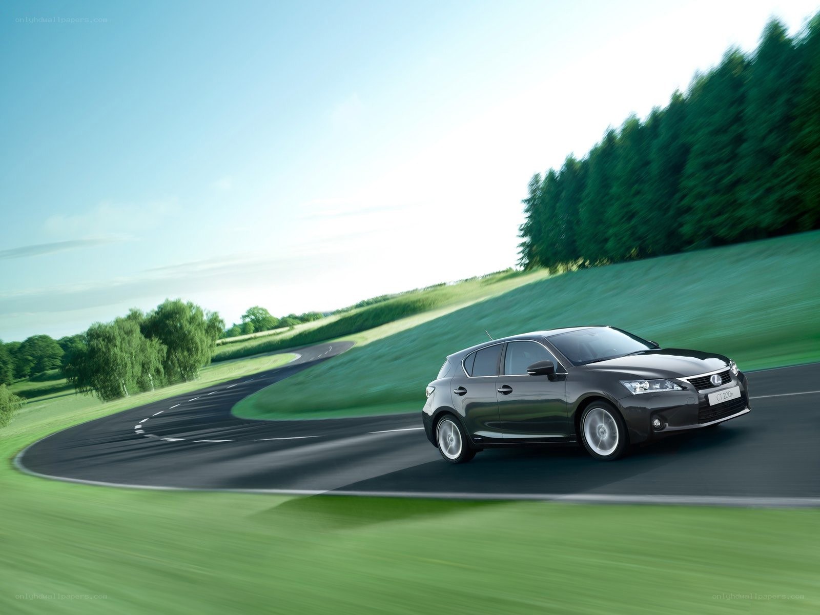 Lexus CT 200h on a winding road