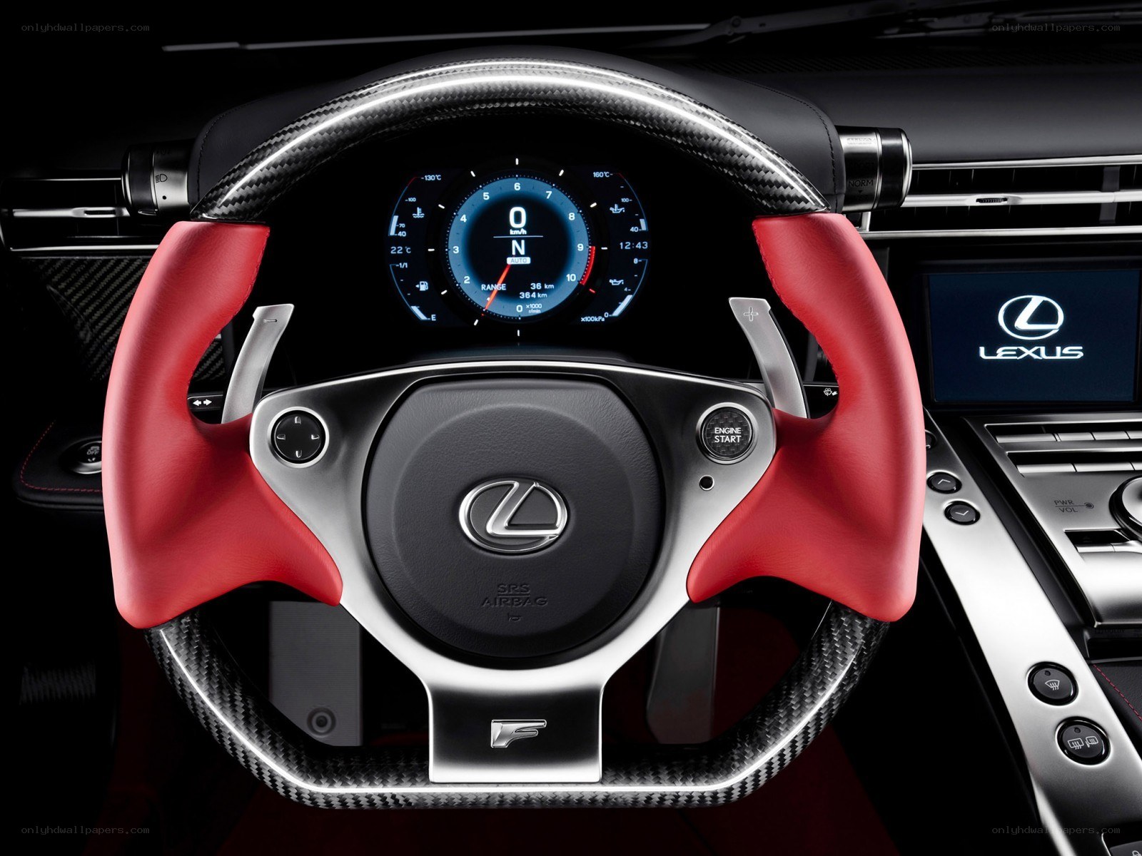 Lexus F steering wheel interior