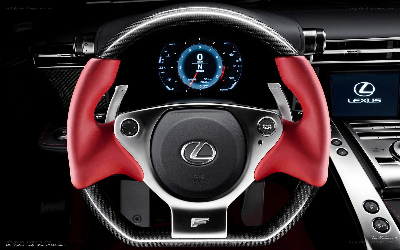 Lexus F steering wheel interior