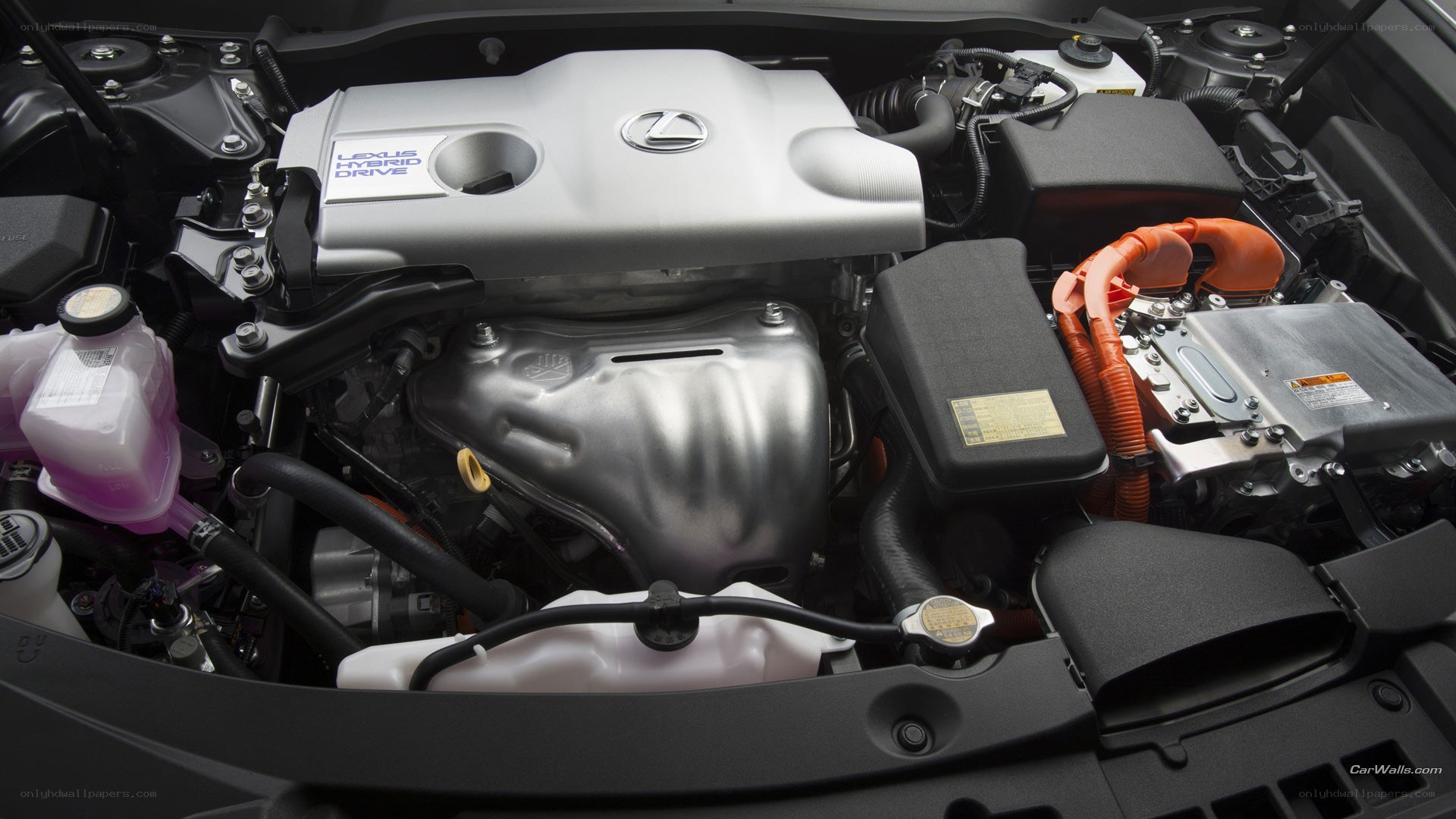Lexus hybrid engine bay