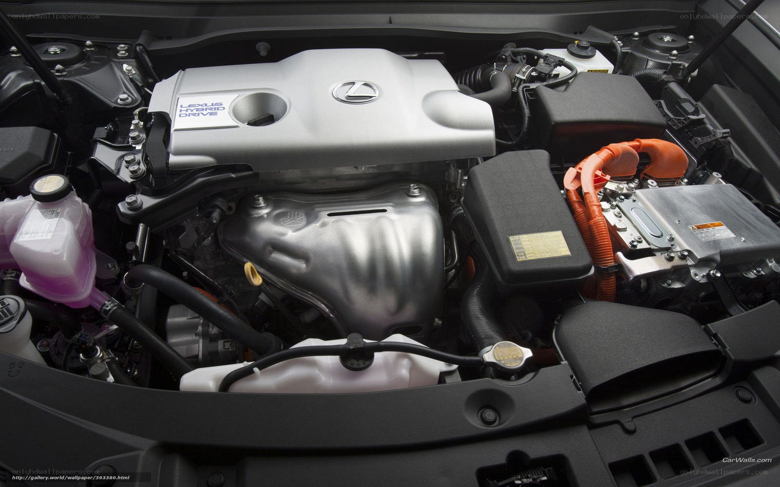 Lexus hybrid engine bay