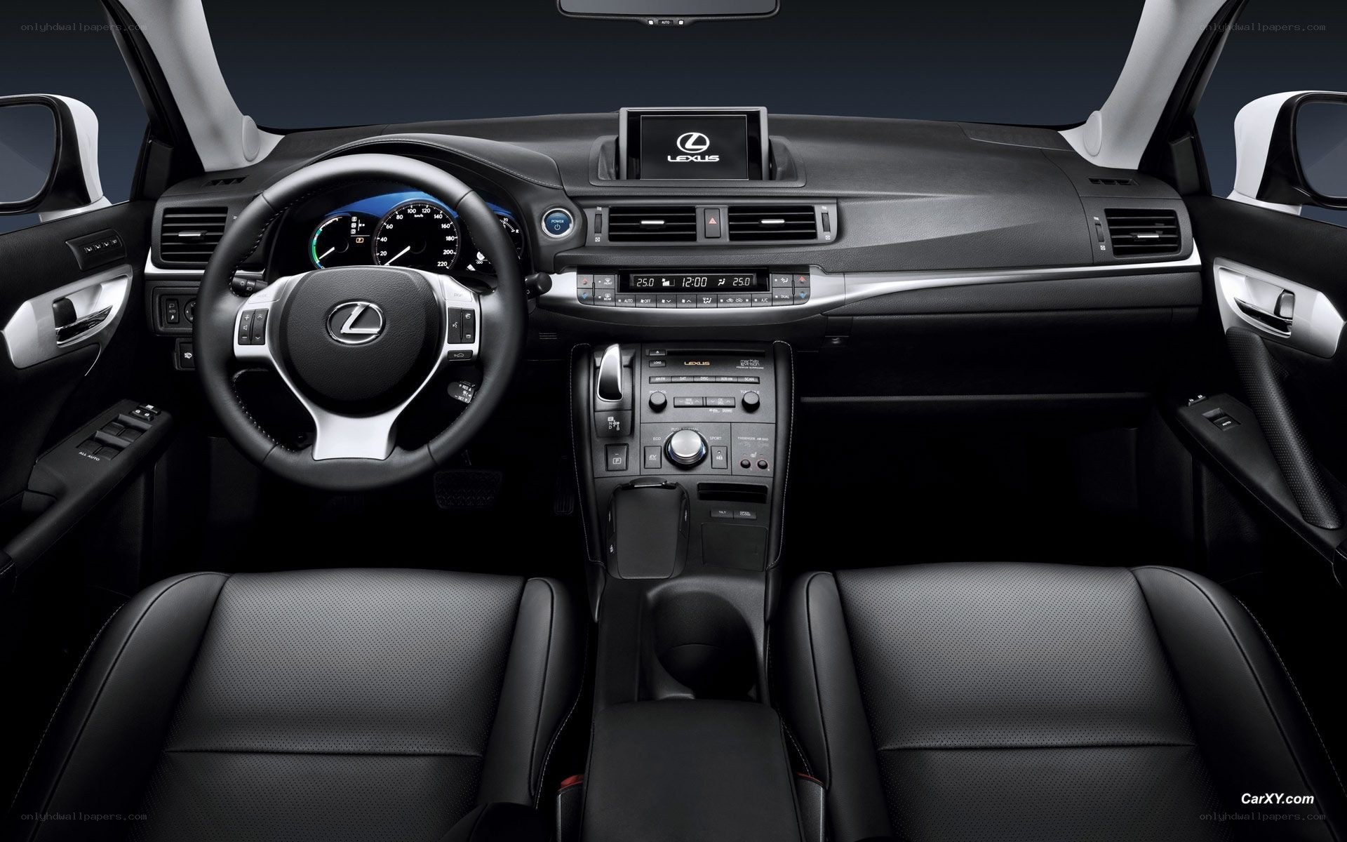 Lexus interior dashboard view