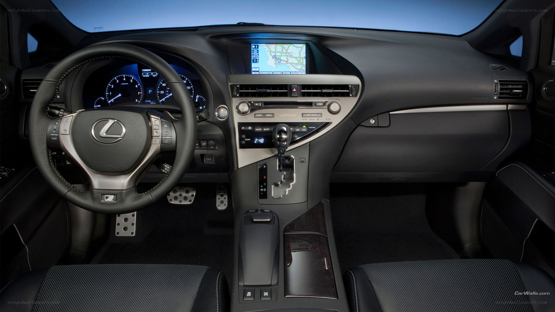 Lexus interior dashboard view