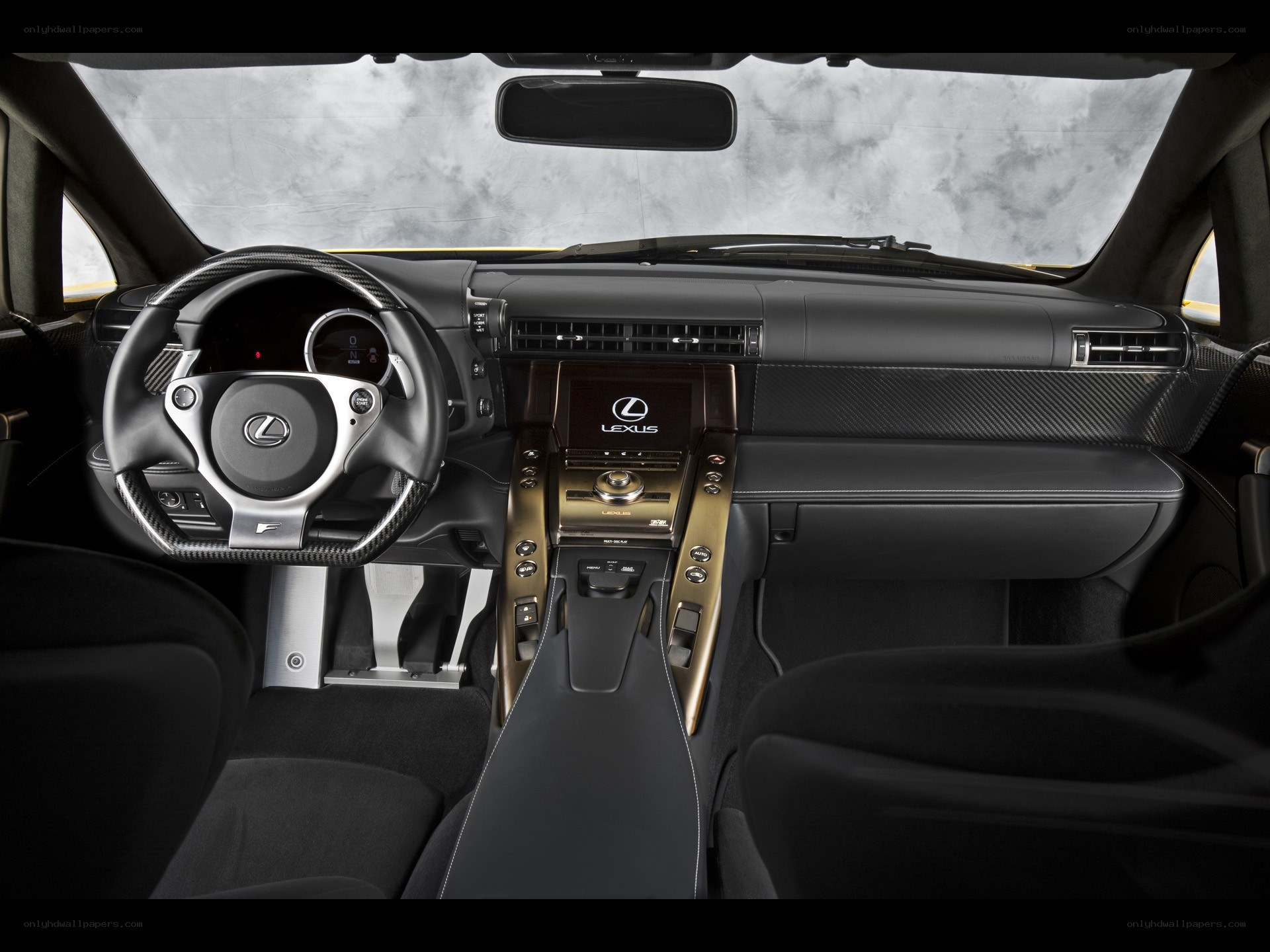 Lexus interior dashboard view