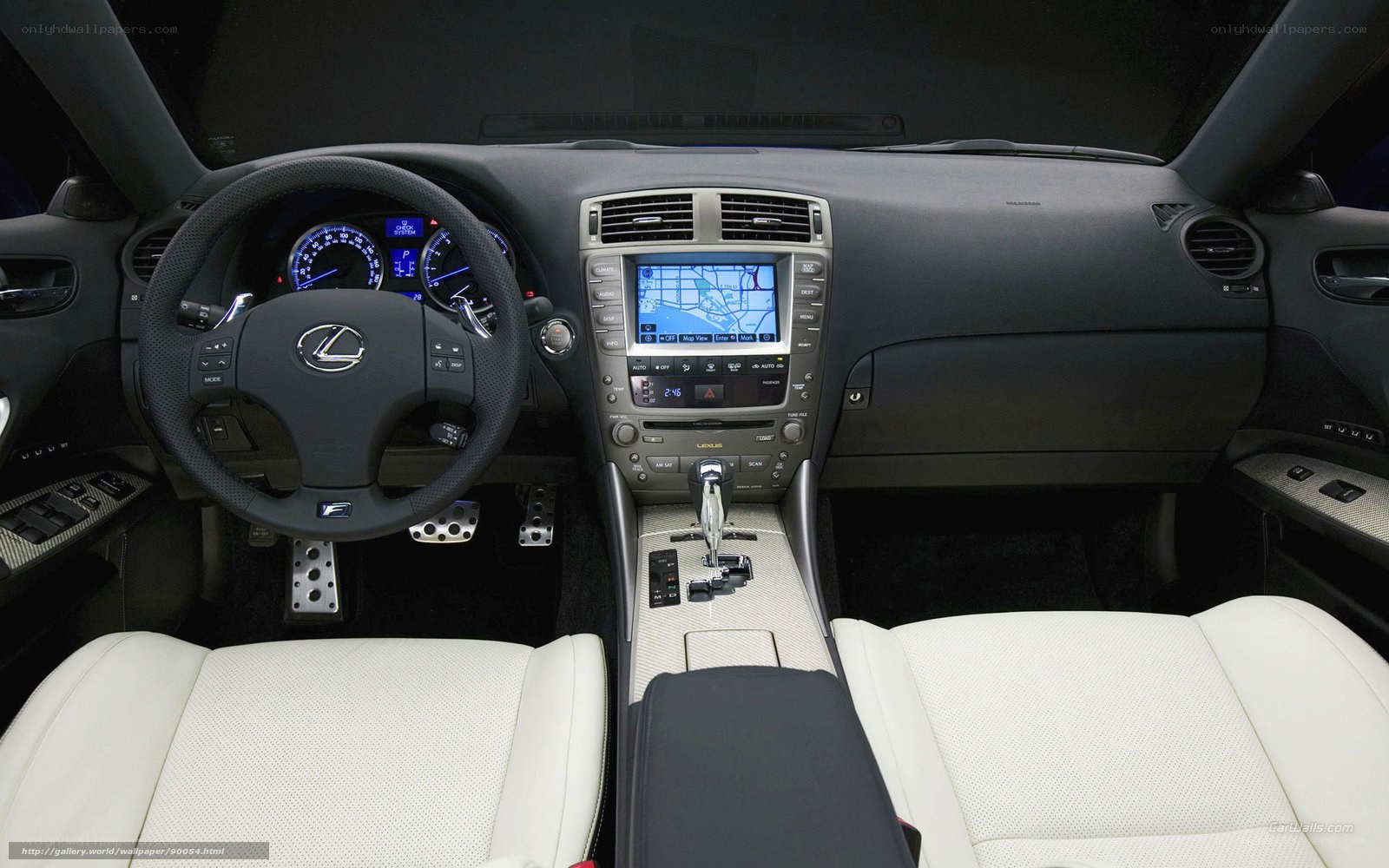 Lexus interior dashboard view