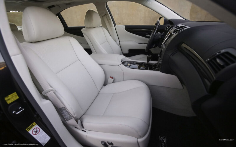 Lexus interior with white seats