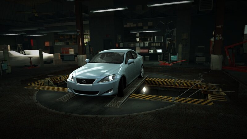 Lexus IS on a turntable