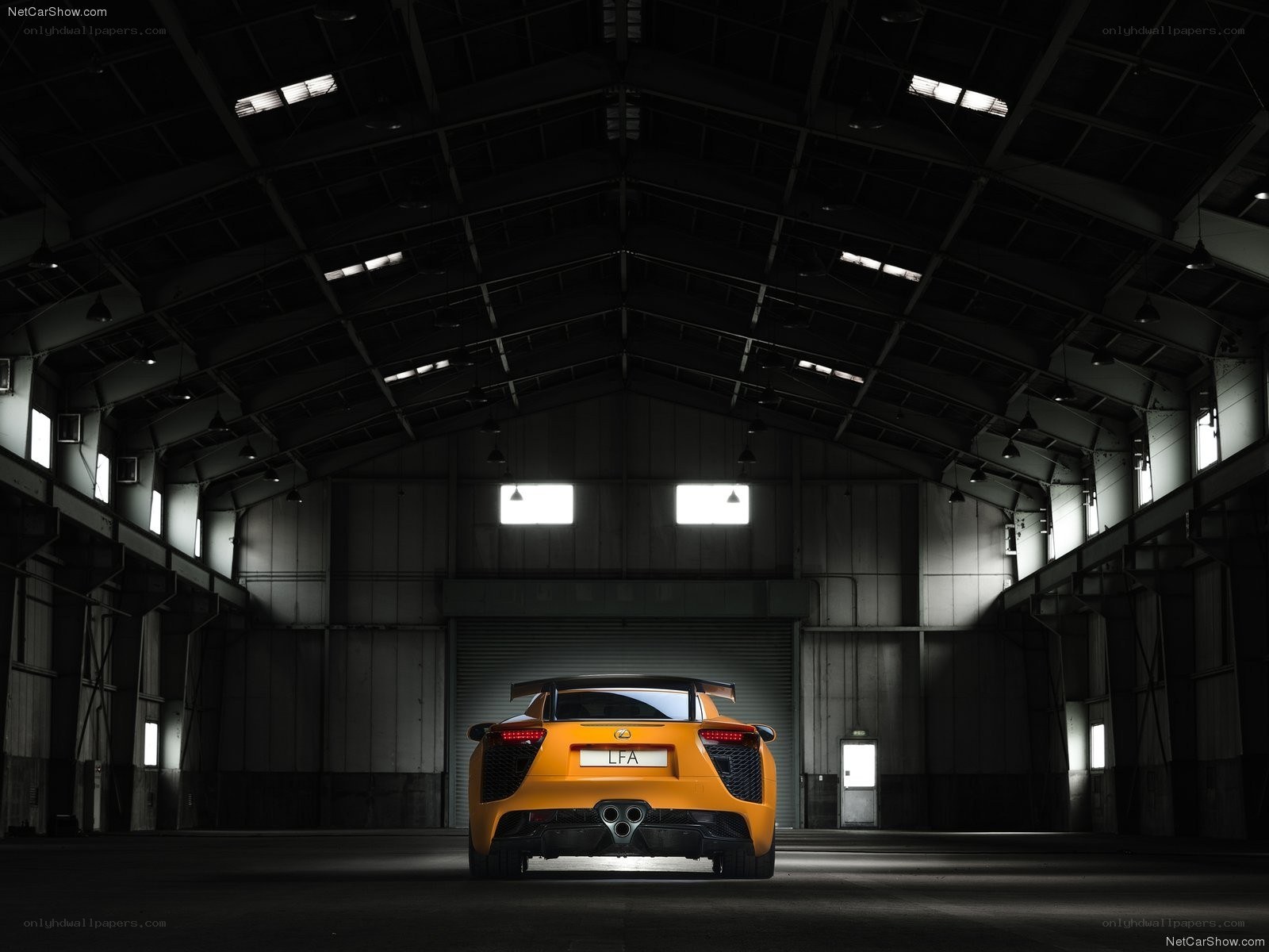 Lexus LFA in a warehouse