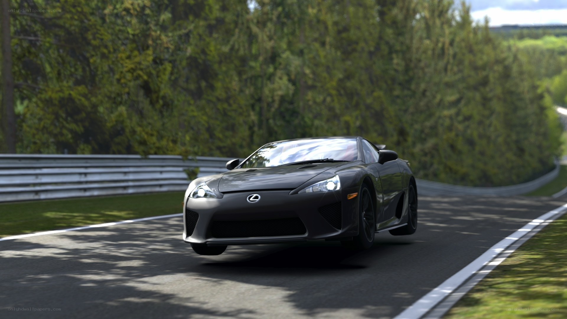 Lexus LFA on a racetrack