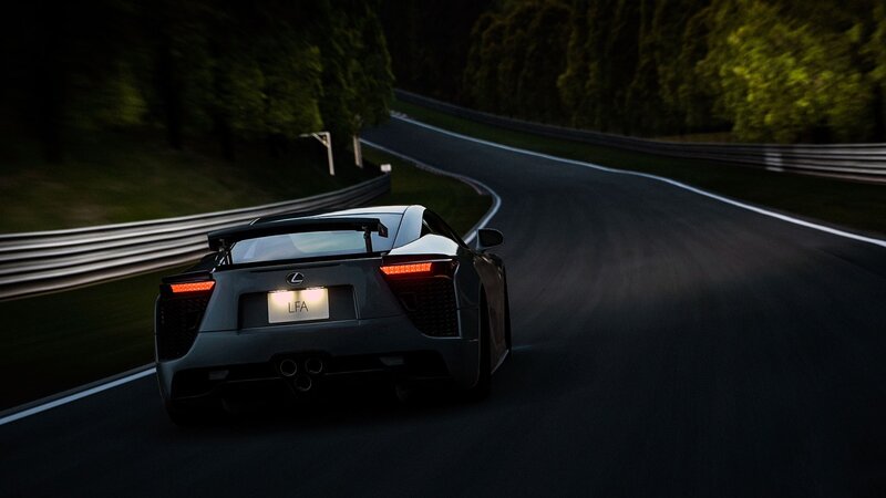 Lexus LFA on a racetrack