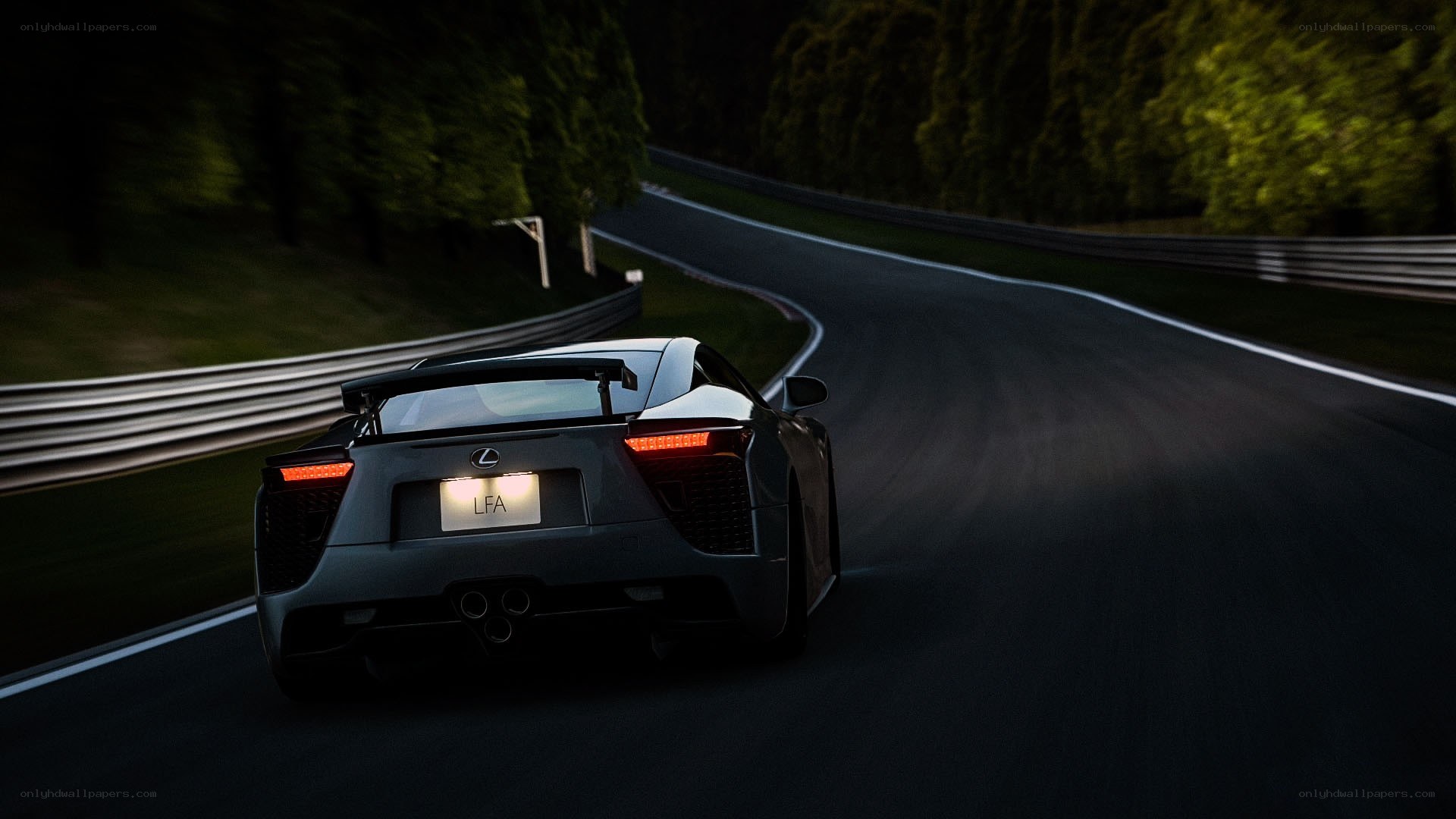 Lexus LFA on a racetrack